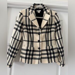 Harold’s Black and Cream Plaid Blazer